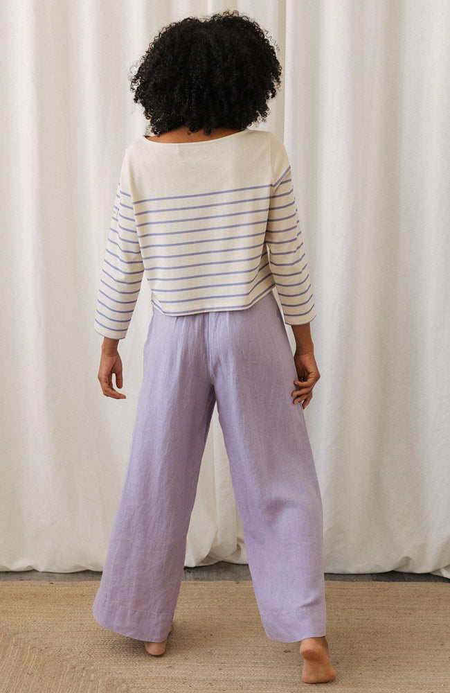 TWOTHIRDS Groto cropped sweater purple for women | Sophie Stone