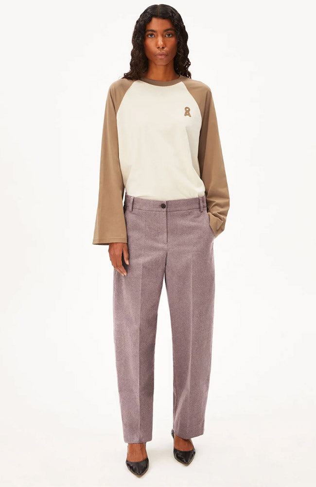 ARMEDANGELS Barrel broek red oat van 98% bio katoen vrouwen | Sophie Stone