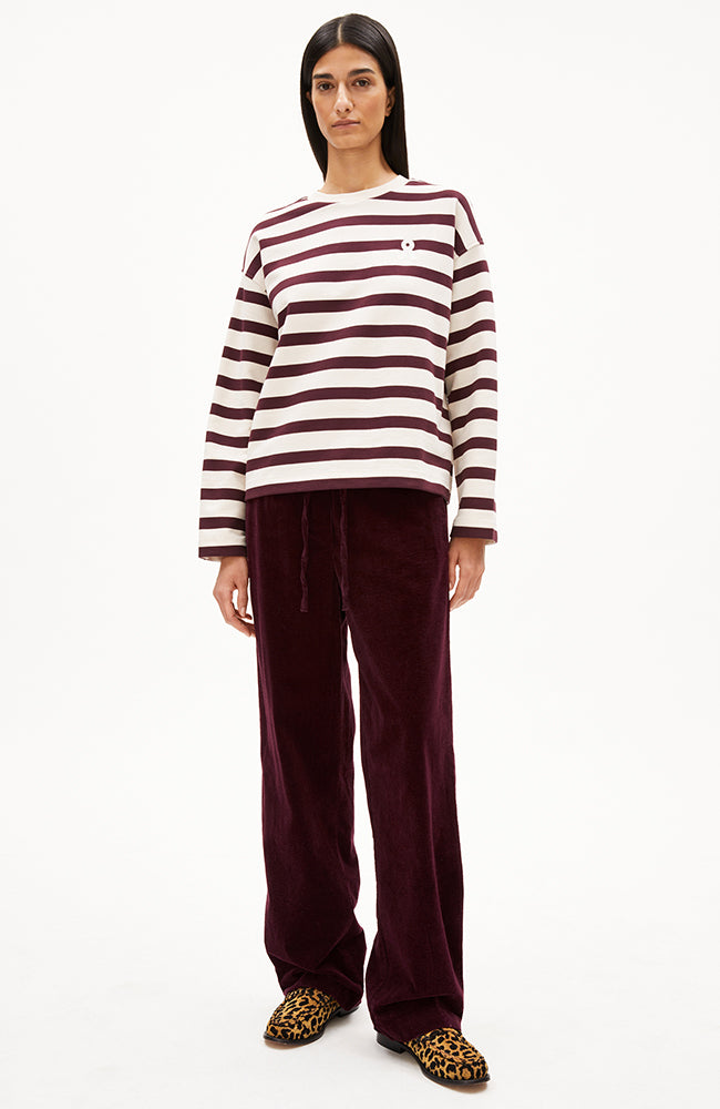 ARMEDANGELS Frankaa bold sweater cranberry organic cotton women | Sophie Stone