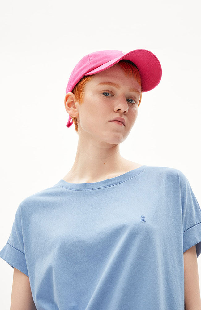 ARMEDANGELS Idaara logo iceberg blue from sustainable organic cotton | Sophie Stone