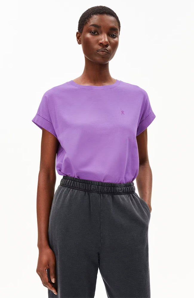 ARMEDANGELS Idaara t-shirt orchid in organic cotton for women | Sophie Stone