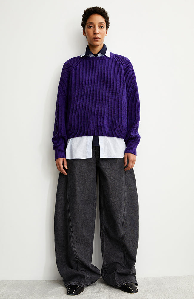 ARMEDANGELS Kaagi sweater indigo lilac from a.o. organic cotton ladies | Sophie Stone