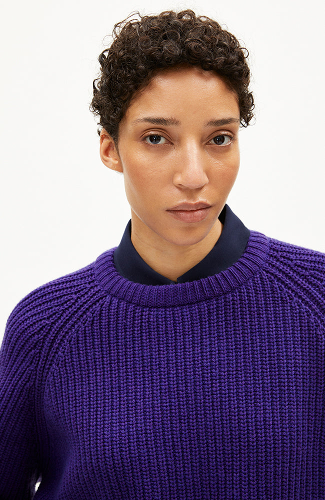 ARMEDANGELS Kaagi sweater lilac including organic cotton woman | Sophie Stone