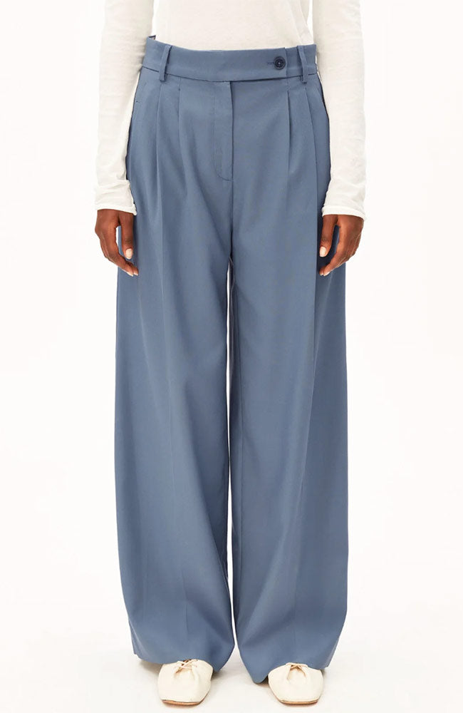ARMEDANGELS Kaayua broek blauw van TENCEL voor dames | Sophie Stone