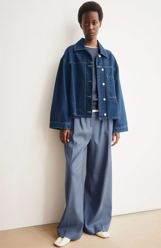 ARMEDANGELS Kaayua broek blauw van TENCEL voor dames | Sophie Stone