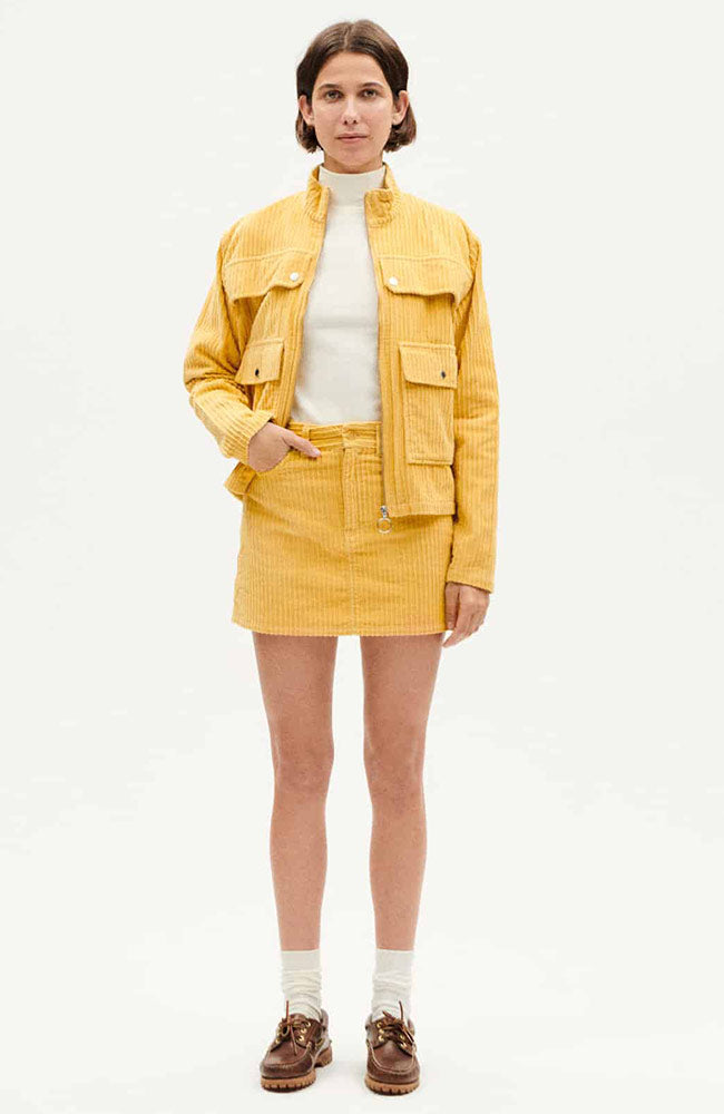 Thinking MU Kimmy rokje geel van bio katoen voor dames | Sophie Stone