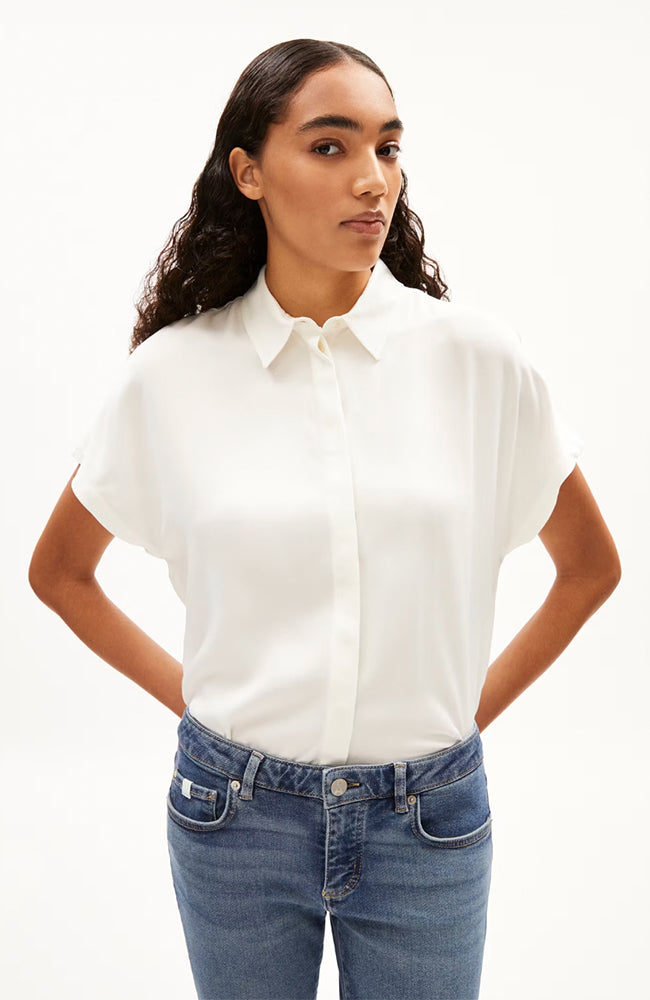 ARMEDANGELS Larisaana blouse white by Ecovero viscose | Sophie Stone