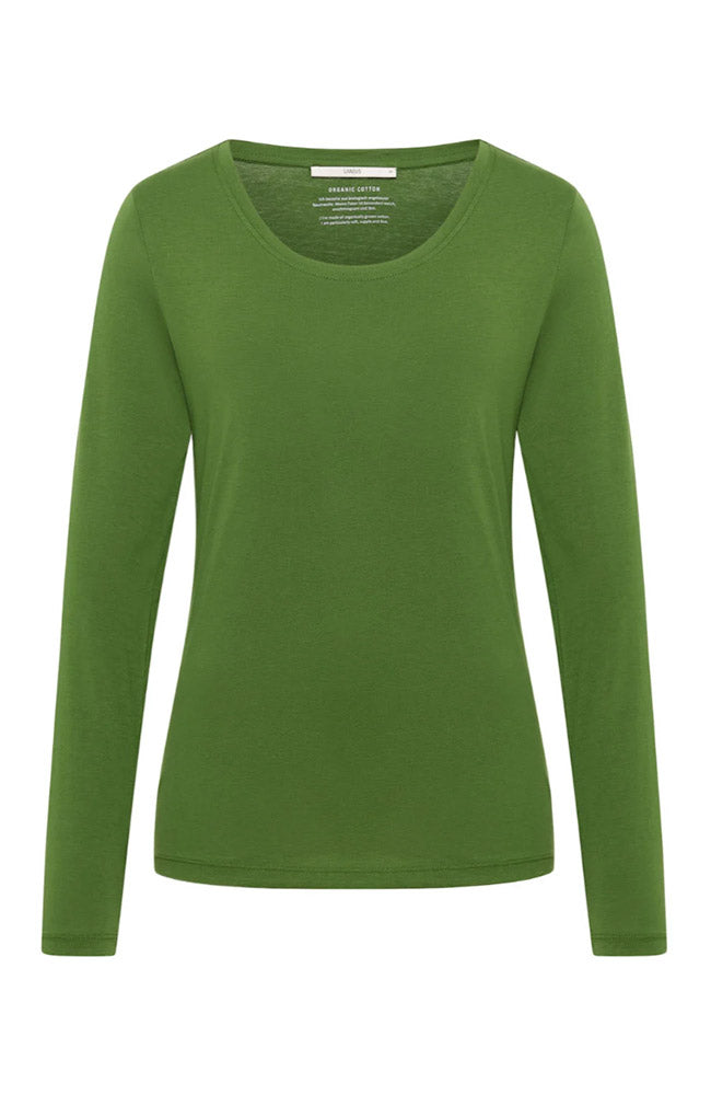 Lanius grasgroene longsleeve van bio katoen voor dames | Sophie Stone