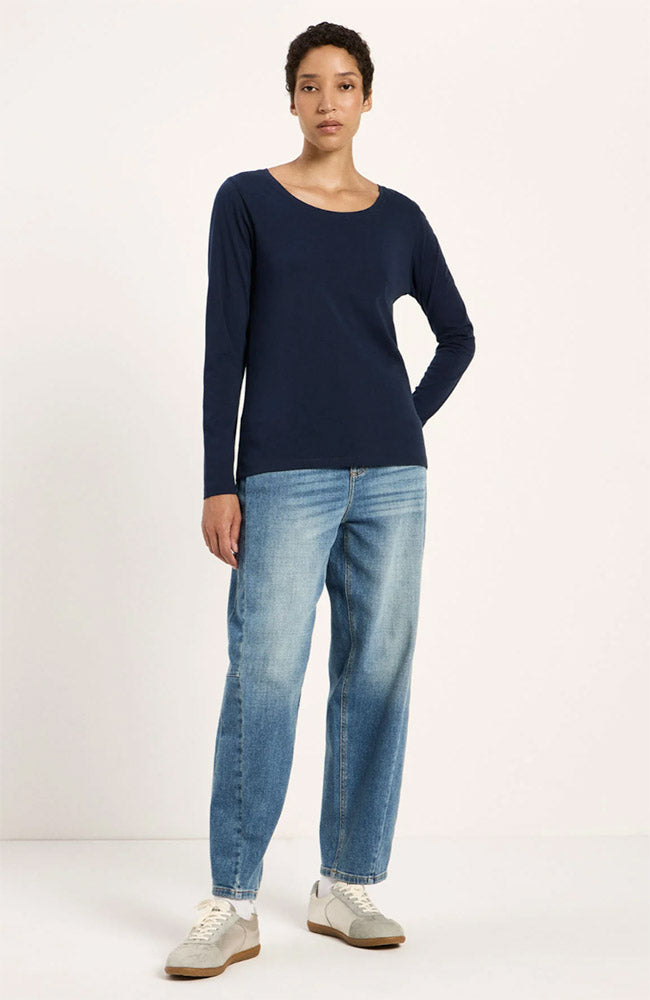 Lanius blauwe longsleeve van bio katoen vrouw | Sophie Stone