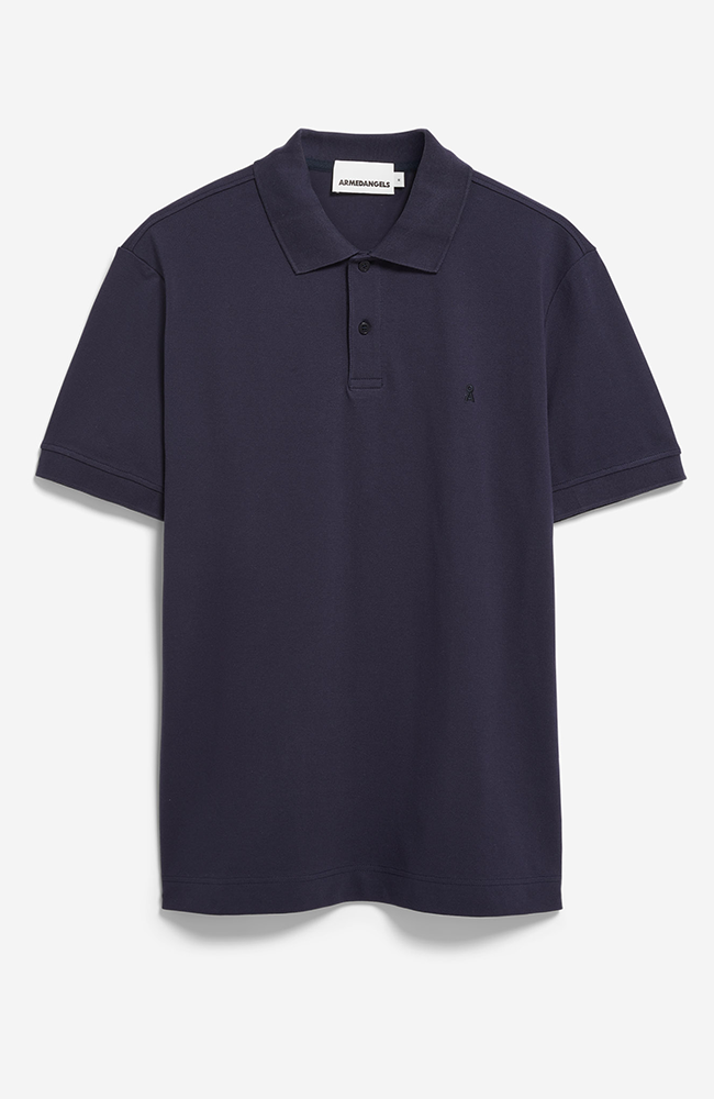 ARMEDANGELS Maario polo blauw van bio katoen voor heren | Sophie Stone