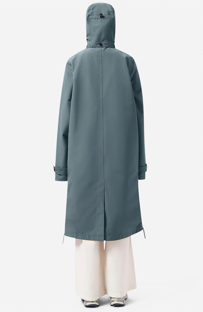 MAIUM raincoat Mac Cartouche blue gray ladies | Sophie Stone