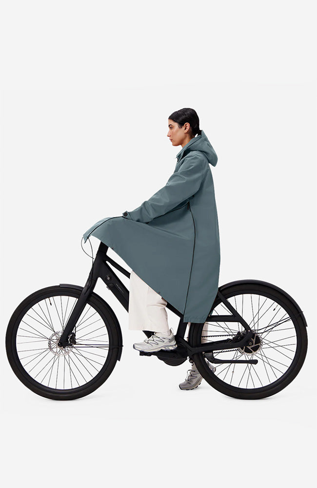 MAIUM raincoat Mac Cartouche blue gray made of recycled polyester | Sophie Stone