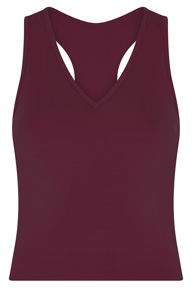 Girlfriend Collective maddie tanktop rood van 100% GRS rPET voor dames | Sophie Stone