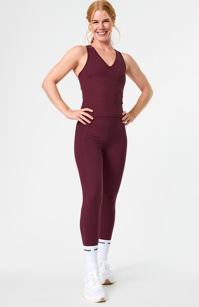 Girlfriend Collective maddie tanktop rood van 100% GRS gerecycled polyester ladies | Sophie Stone