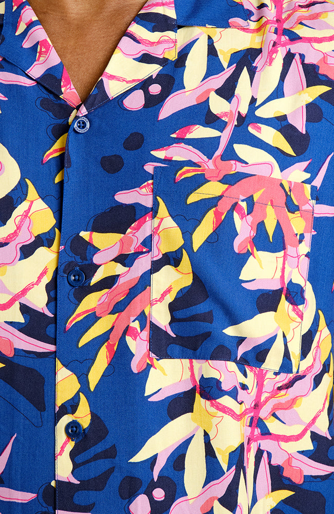 Dedicated Marstrand shirt tropical collage ECOVERO for men | Sophie Stone