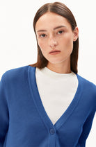 ARMEDANGELS Menaal cardigan dark morning organic cotton women | Sophie Stone
