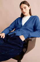 ARMEDANGELS Menaal cardigan dark morning organic cotton ladies | Sophie Stone