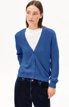 ARMEDANGELS Menaal cardigan dark morning organic cotton ladies | Sophie Stone