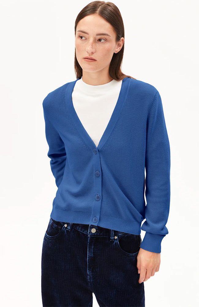 ARMEDANGELS Menaal vest dark morning bio katoen dames | Sophie Stone