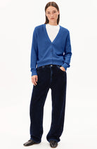 ARMEDANGELS Menaal cardigan dark morning organic cotton woman | Sophie Stone