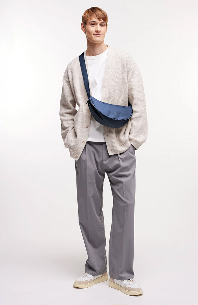 GOT BAG Moon Bag Small Blue Made from Recycled Ocean Plastic for Women | Sophie Stone