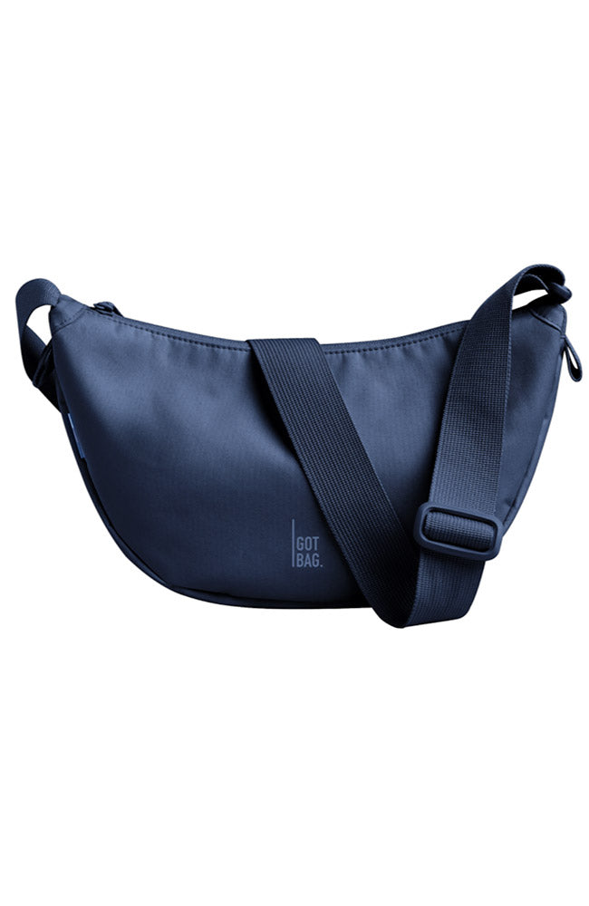 GOT BAG Moon Bag Small Blue Made from Recycled Ocean Plastic, Unisex | Sophie Stone