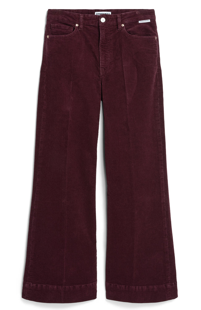 ARMEDANGELS Murliaa Cordhose dunkel Cranberry Bio-Baumwolle für Frauen | Sophie Stone