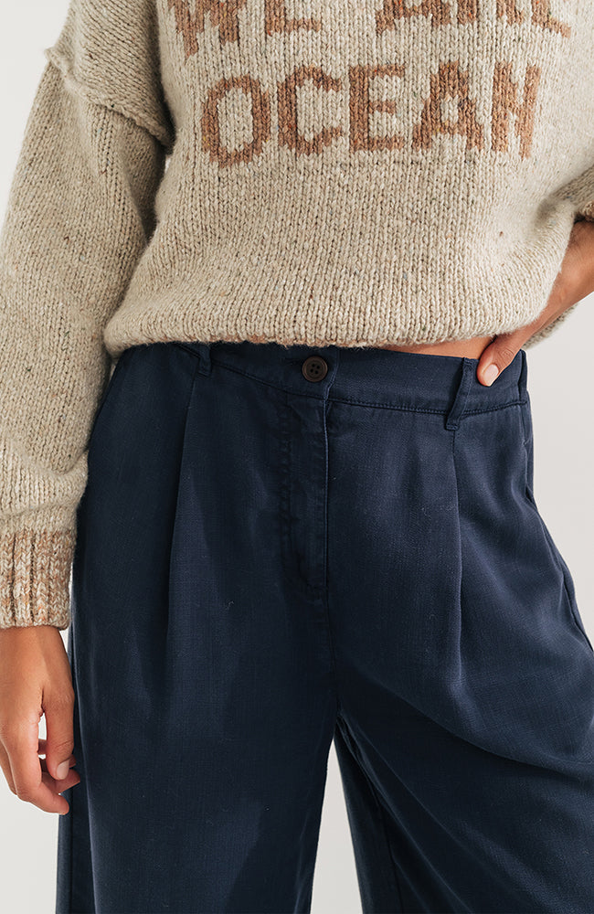 TWOTHIRDS Nanpu Hose blau TENCEL Frau | Sophie Stone