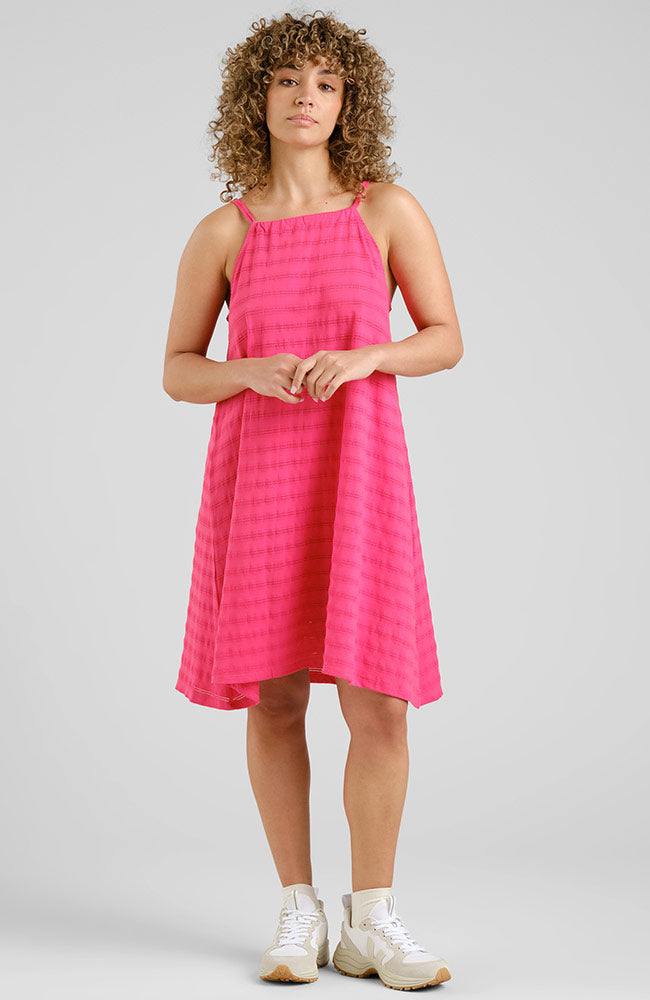Dedicated nykvarn dress raspberry from organic cotton for women | Sophie Stone