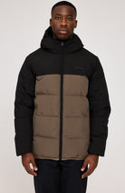 Mazine Puffer jas black olive van 100% gerecycled polyester voor heren | Sophie Stone