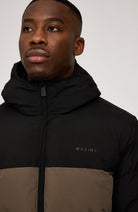 Mazine Puffer jas black olive gerecycled polyester voor heren | Sophie Stone