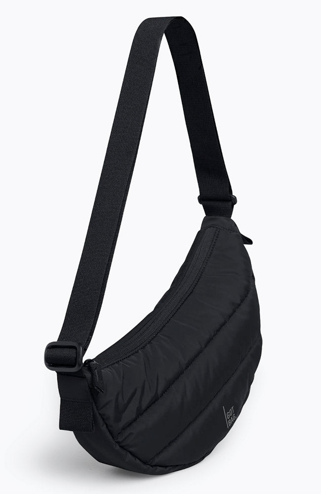 GOT BAG Moon Bag Small Puffer Jacket, Black, Made from Recycled Ocean Plastic, Women's | Sophie Stone