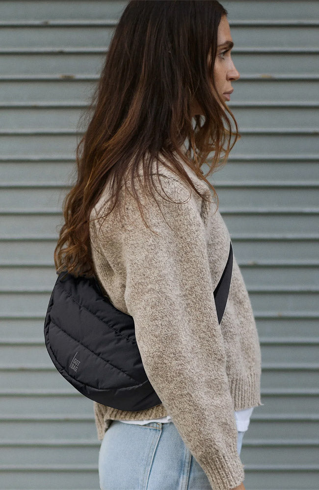 GOT BAG Moon Bag Small Puffer Jacket, Black, Recycled Material, Unisex | Sophie Stone