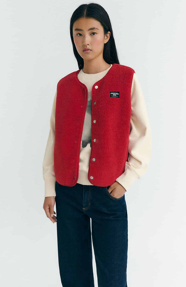 Thinking MU Jay bodywarmer rot aus recyceltem Polyester Frau | Sophie Stone