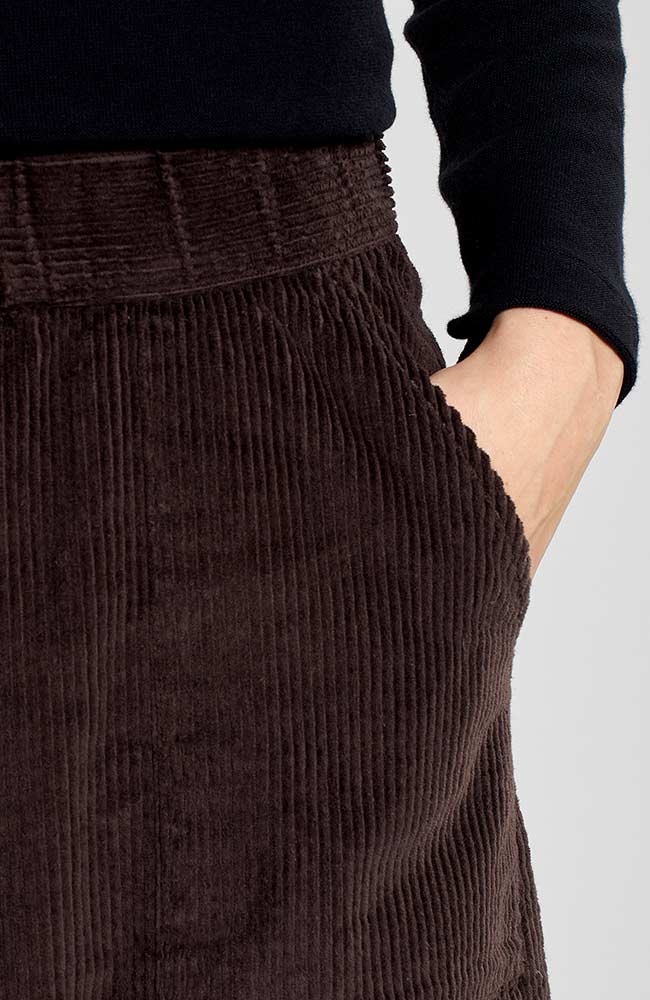 Dedicated Majorna Corduroy skirt coffee brown from organic cotton | Sophie Stone