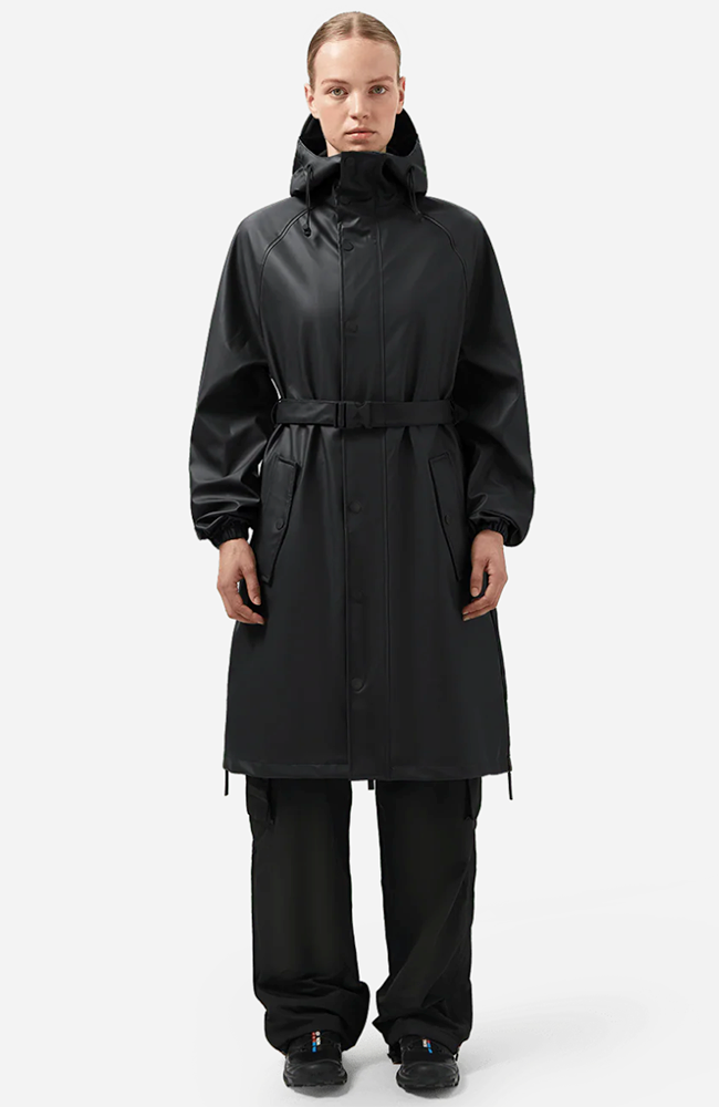 MAIUM Original Saddle zwart regenjas gerecycled polyester dames | Sophie Stone