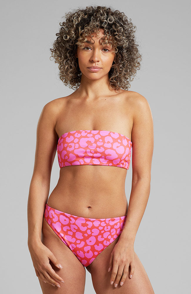 Dedicated Bikini bottoms Sanda Leopard Red by rPET | Sophie Stone