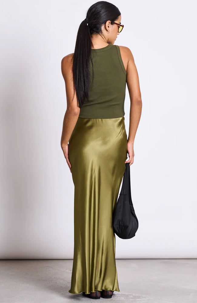 JAN N JUNE Serin maxi rok woody olive van ENKA® Viscose vrouw | Sophie Stone