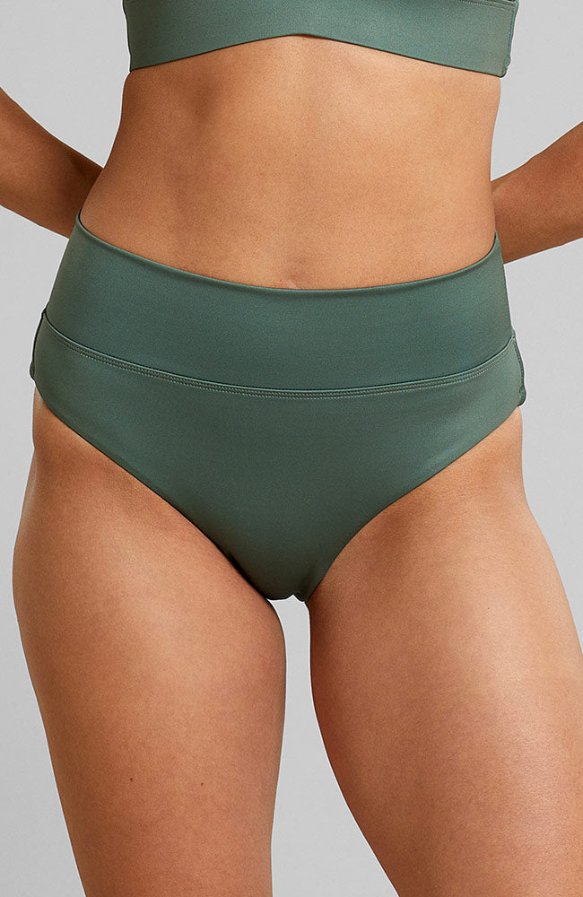 Dedicated bikini bottoms high Slite leaf green recycled PET ladies | Sophie Stone