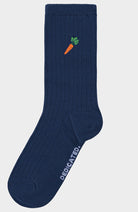 Dedicated Rib Socken Knivsta Carrot Estate blau aus Bio-Baumwolle | Sophie Stone