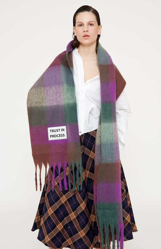 VERB TO DO "Trust in Process" Purple Scarf Made from Repreve for Women | Sophie Stone