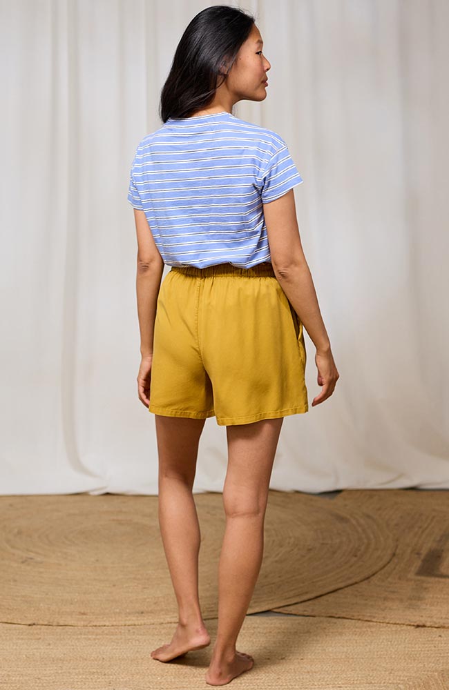 TWOTHIRDS Tarida blue organic cotton T-shirt for women | Sophie Stone