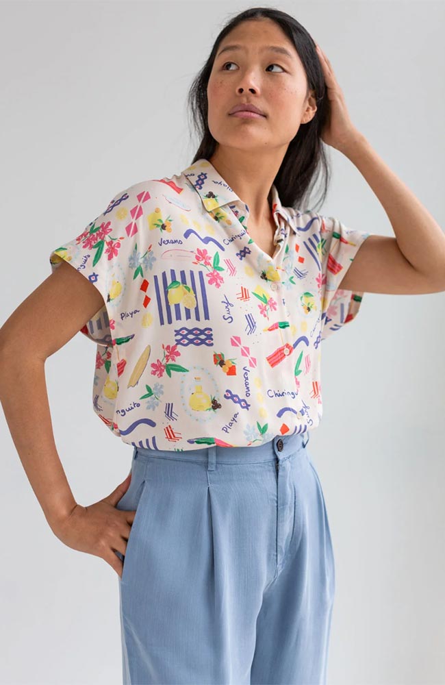 TWOTHIRDS Hurissalo blouse chiringuito made from Lenzing ECOVERO for women | Sophie Stone