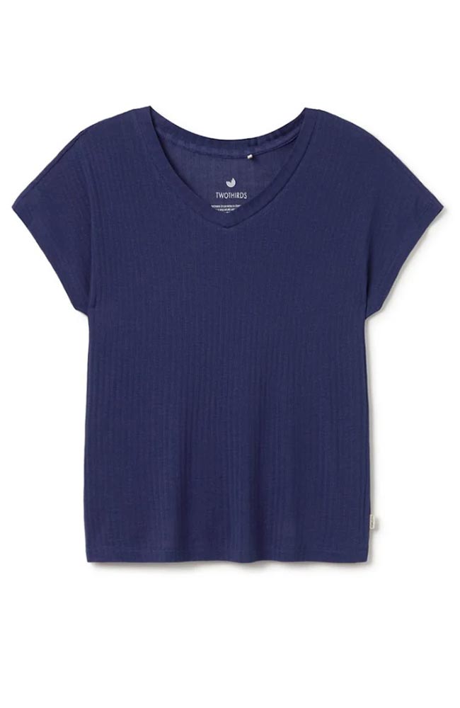 TWOTHIRDS Illetis T-shirt blue from TENCEL for women | Sophie Stone