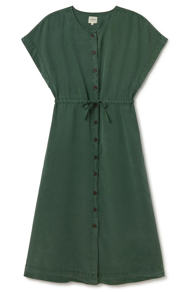 TWOTHIRDS Marasusa Kleid grün aus TENCEL für Damen | Sophie Stone