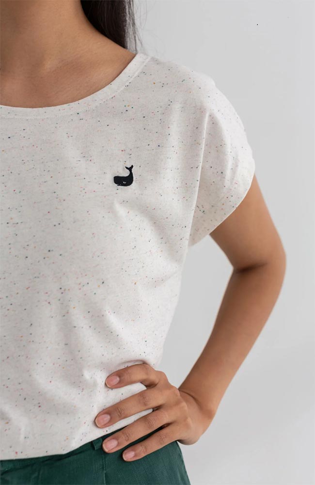 TWOTHIRDS Quirimbas t-shirt faux white from recycled material women | Sophie Stone