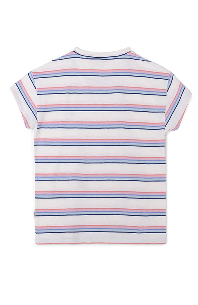 TWOTHIRDS Tarida multicolor stripes organic cotton women's T-shirt | Sophie Stone