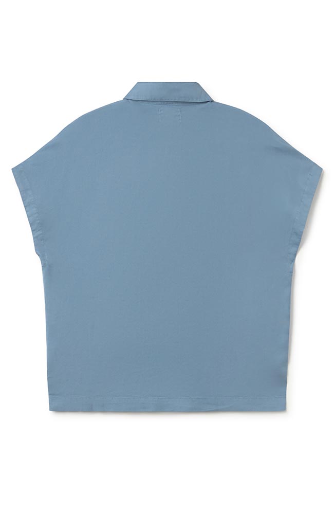 TWOTHIRDS Cannes blouse blue TENCEL Lyocell for women | Sophie Stone