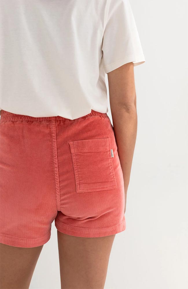 TWOTHIRDS Cockatoo rib shorts pink organic cotton for women | Sophie Stone