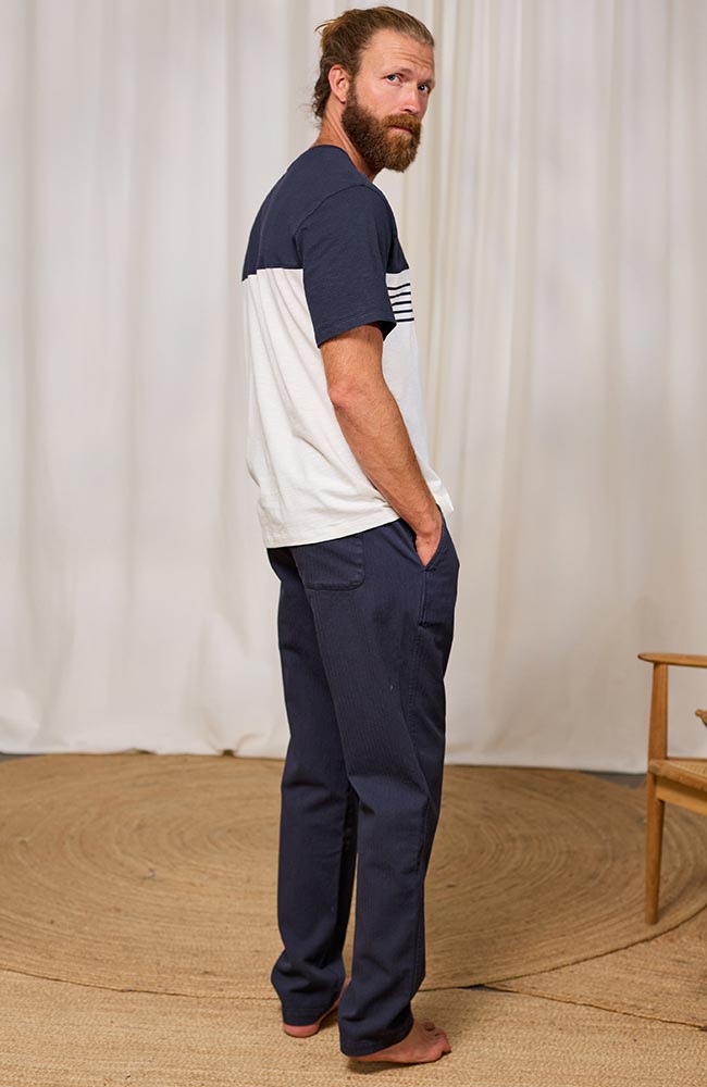 TWOTHIRDS Plavi t-shirt navy van bio katoen voor mannen | Sophie Stone